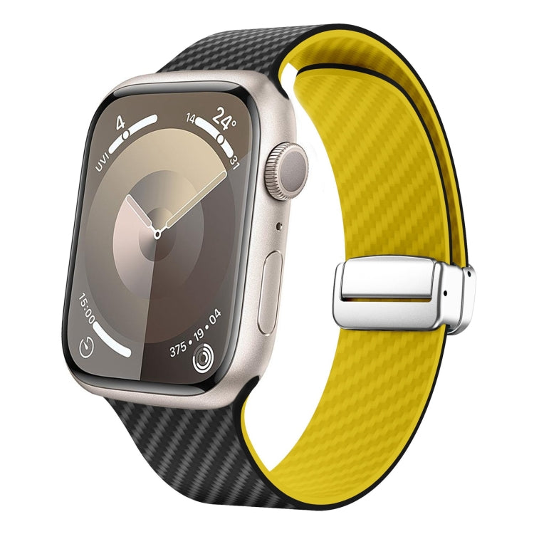 碳纖維磁吸銀色錶扣錶帶，適用於 Apple Watch Series 9 45mm，適用於 Apple Watch Series 9 41mm，適用於 Apple Watch Ultra 49mm