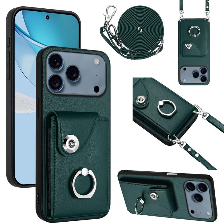 有機卡包戒指支架手機殼附長掛繩，適用於 iPhone 17e / 16e、iPhone 17 Pro Max、iPhone 17 Pro、iPhone 17、iPhone Air、iPhone 16 Pro Max、iPhone 16 Pro、iPhone 16 Plus