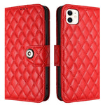 菱形紋理翻蓋皮革手機殼 附掛繩，適用於 iPhone 11，iPhone 11 Pro，iPhone XS / X，iPhone XR，iPhone XS Max，iPhone 8 Plus / 7 Plus / 6s Plus