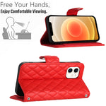 菱形紋理翻蓋皮革手機殼 附掛繩，適用於 iPhone 11，iPhone 11 Pro，iPhone XS / X，iPhone XR，iPhone XS Max，iPhone 8 Plus / 7 Plus / 6s Plus