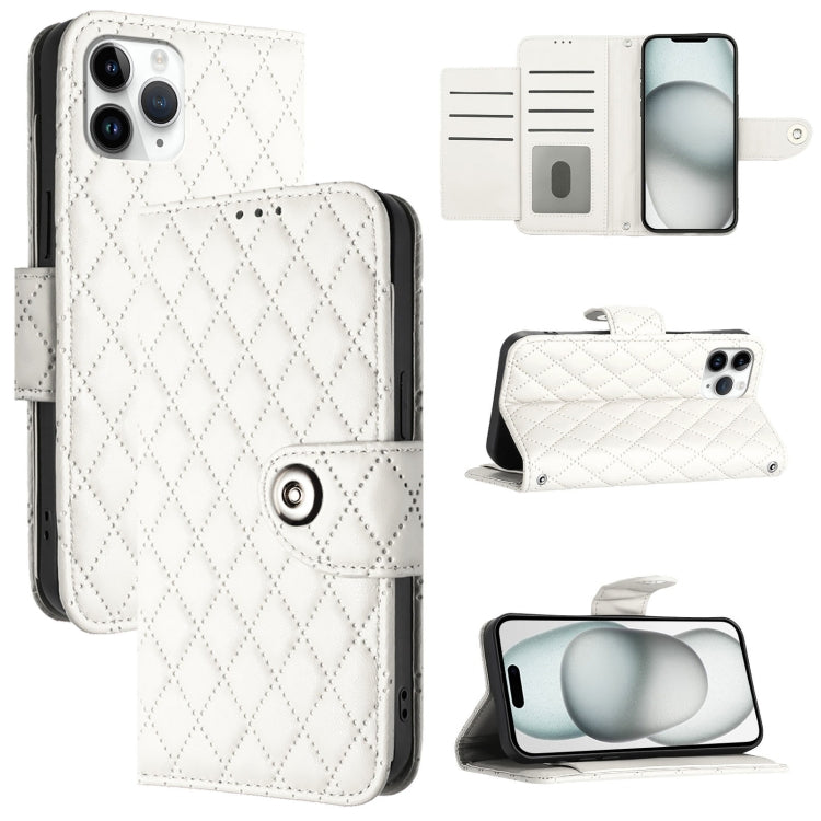 菱形紋理翻蓋皮革手機殼 附掛繩，適用於 iPhone 11，iPhone 11 Pro，iPhone XS / X，iPhone XR，iPhone XS Max，iPhone 8 Plus / 7 Plus / 6s Plus