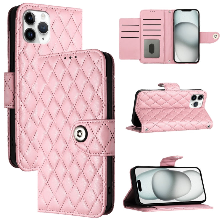 菱形紋理翻蓋皮革手機殼 附掛繩，適用於 iPhone 11，iPhone 11 Pro，iPhone XS / X，iPhone XR，iPhone XS Max，iPhone 8 Plus / 7 Plus / 6s Plus