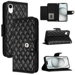 菱形紋理翻蓋皮革手機殼 附掛繩，適用於 iPhone 11，iPhone 11 Pro，iPhone XS / X，iPhone XR，iPhone XS Max，iPhone 8 Plus / 7 Plus / 6s Plus