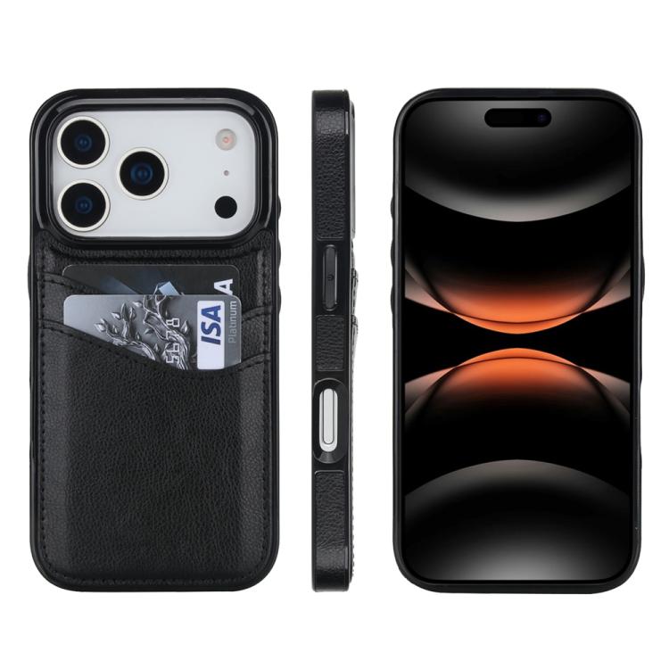 荔枝皮革紋理卡槽手機殼，適用於 iPhone 17e / 16e、iPhone 17 Pro Max、iPhone 17 Pro、iPhone 17、iPhone Air、iPhone 16 Pro Max、iPhone 16 Pro、iPhone 16 Plus、iPhone 16