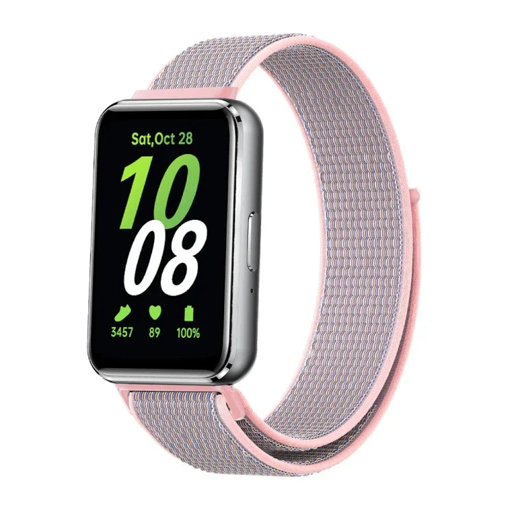 編織尼龍環形錶帶，適用於 Samsung Galaxy Fit 3
