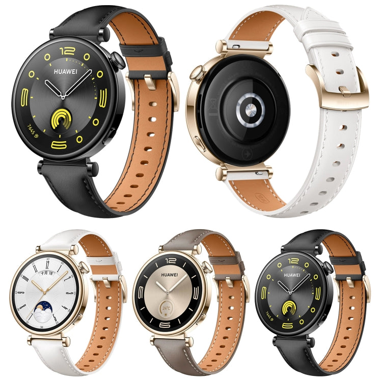 18mm Genuine Leather Watch Band, For Huawei Watch  GT 4