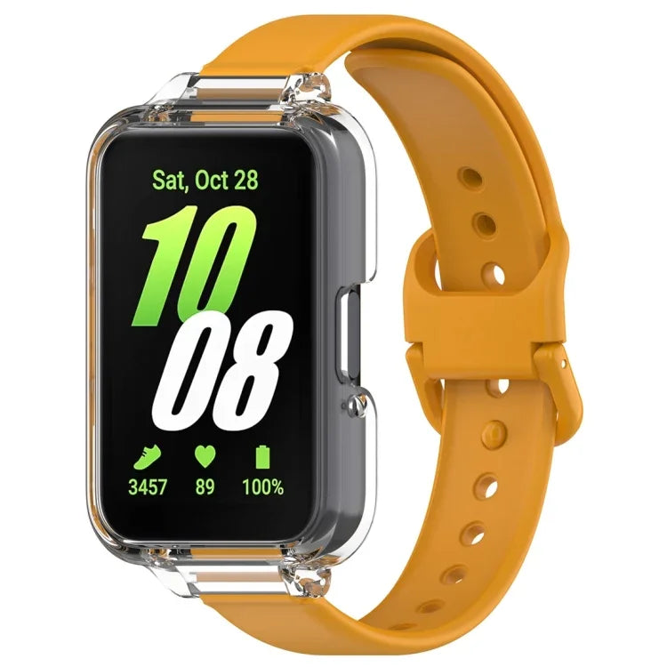 半覆蓋 PC 錶殼 + 矽膠錶帶套裝，適用於 Samsung Galaxy Fit 3