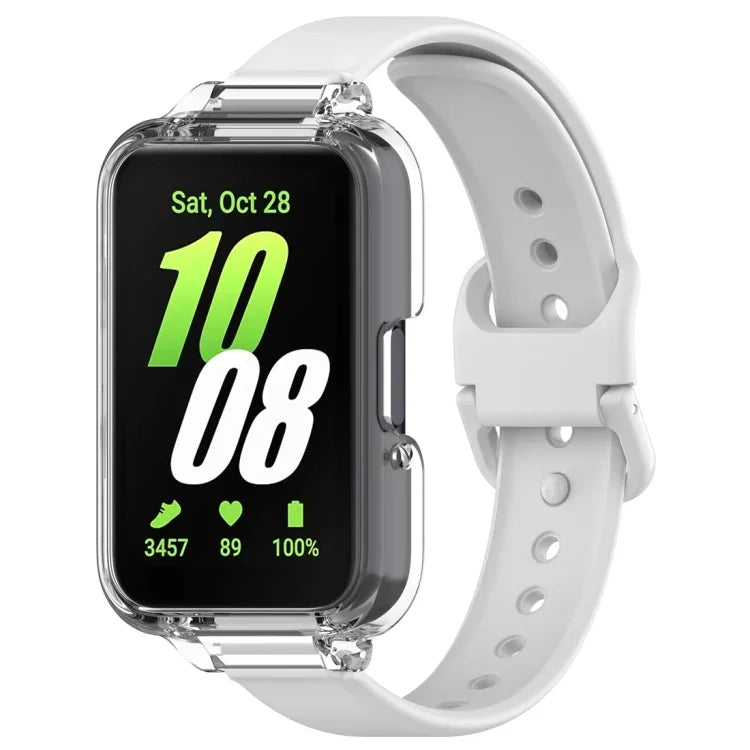半覆蓋 PC 錶殼 + 矽膠錶帶套裝，適用於 Samsung Galaxy Fit 3