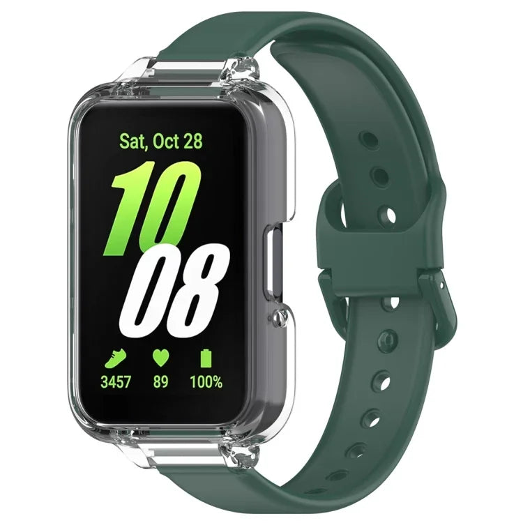 半覆蓋 PC 錶殼 + 矽膠錶帶套裝，適用於 Samsung Galaxy Fit 3