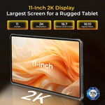 OUKITEL RT8 4G 網路 IP68/IP69K 防護堅固型平板，11 吋 Android 13 MediaTek Helio G99 四核心，支援雙 SIM，歐規插頭，RT8 6GB+256GB