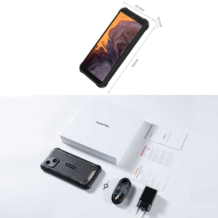 Oukitel WP32，IP68/IP69K，5.93 吋 Android 13 Unisoc Tiger T606 八核心，NFC，OTG，網絡：4G，4GB+128GB