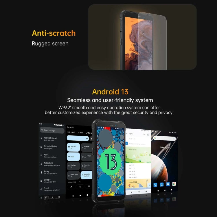 Oukitel WP32，IP68/IP69K，5.93 吋 Android 13 Unisoc Tiger T606 八核心，NFC，OTG，網絡：4G，4GB+128GB
