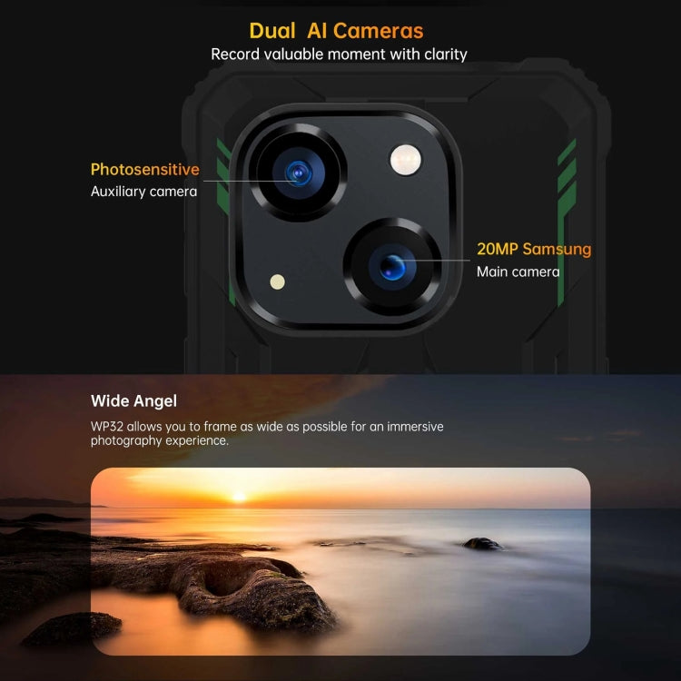 Oukitel WP32，IP68/IP69K，5.93 吋 Android 13 Unisoc Tiger T606 八核心，NFC，OTG，網絡：4G，4GB+128GB