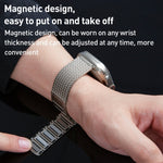 磁扣編織鏈不鏽鋼錶帶，適用於 Apple Watch SE 2023 44mm，Apple Watch SE 2023 40mm，Apple Watch Ultra 2 49mm，Apple Watch Series 9 45mm，Apple Watch Series 9 41mm，Apple Watch Ultra 49mm