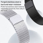 米蘭尼斯環磁扣不鏽鋼錶帶，適用於 Apple Watch SE 2023 44mm，Apple Watch SE 2023 40mm，Apple Watch Ultra 2 49mm，Apple Watch Series 9 45mm，Apple Watch Series 9 41mm，Apple Watch Ultra 49mm