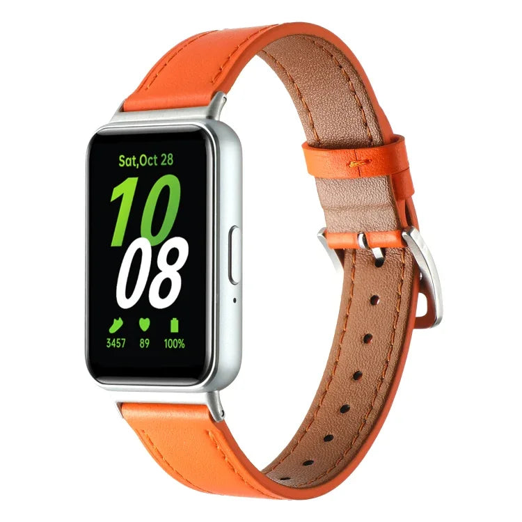 縫線真皮錶帶，適用於 Samsung Galaxy Fit 3