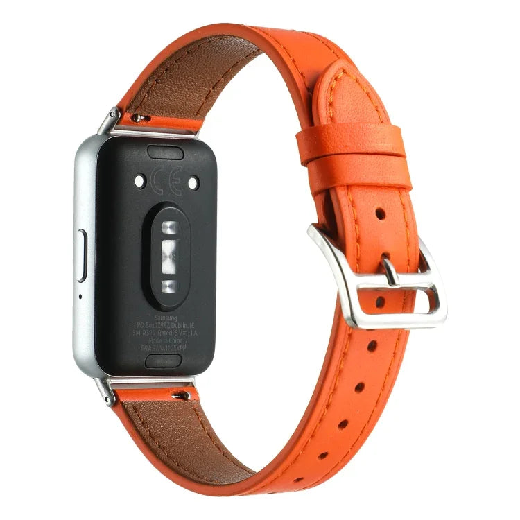 縫線真皮錶帶，適用於 Samsung Galaxy Fit 3