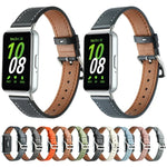 縫線真皮錶帶，適用於 Samsung Galaxy Fit 3