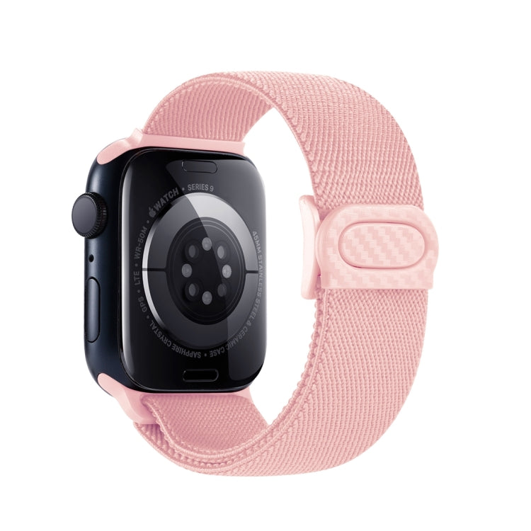碳纖維紋理按扣尼龍錶帶，適用於 Apple Watch SE 2023 40mm，適用於 Apple Watch Ultra 2 49mm，適用於 Apple Watch Series 9 45mm