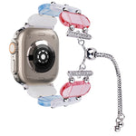樹脂伸縮鍊錶帶，適用於 Apple Watch Series 9 41mm，適用於 Apple Watch Ultra 49mm