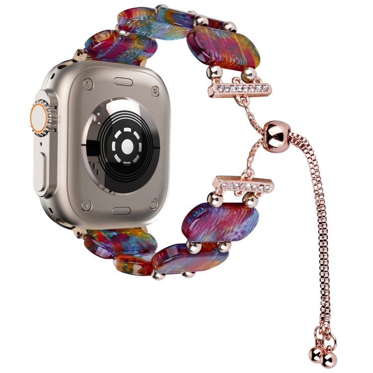 樹脂伸縮鍊錶帶，適用於 Apple Watch Series 9 41mm，適用於 Apple Watch Ultra 49mm