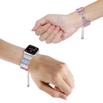 樹脂伸縮鍊錶帶，適用於 Apple Watch Series 9 41mm，適用於 Apple Watch Ultra 49mm