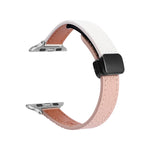 Slim Magnetic Buckle Genuine Leather Watch Band, For Apple Watch Series 9 41mm