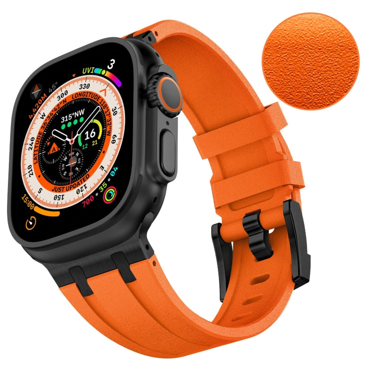 石紋液態矽膠錶帶，適用於 Apple Watch SE 2023 44mm、Apple Watch Ultra 2 49mm、Apple Watch Series 9 45mm、Apple Watch Ultra 49mm