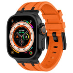 石紋液態矽膠錶帶，適用於 Apple Watch SE 2023 44mm、Apple Watch Ultra 2 49mm、Apple Watch Series 9 45mm、Apple Watch Ultra 49mm