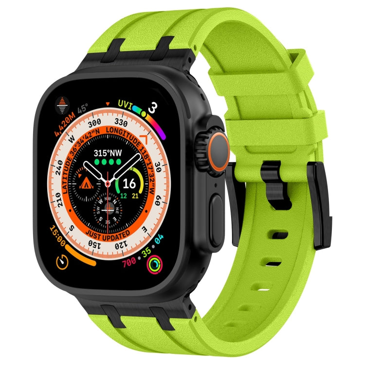 石紋液態矽膠錶帶，適用於 Apple Watch SE 2023 44mm、Apple Watch Ultra 2 49mm、Apple Watch Series 9 45mm、Apple Watch Ultra 49mm