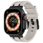 石紋液態矽膠錶帶，適用於 Apple Watch SE 2023 44mm、Apple Watch Ultra 2 49mm、Apple Watch Series 9 45mm、Apple Watch Ultra 49mm