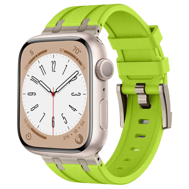石紋液態矽膠錶帶，適用於 Apple Watch SE 2023 44mm、Apple Watch Ultra 2 49mm、Apple Watch Series 9 45mm、Apple Watch Ultra 49mm