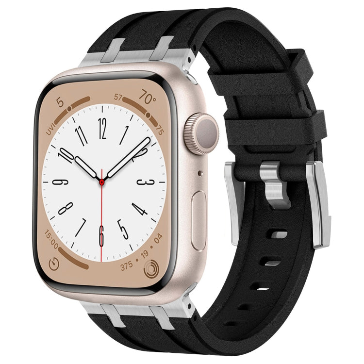 石紋液態矽膠錶帶，適用於 Apple Watch SE 2023 44mm、Apple Watch Ultra 2 49mm、Apple Watch Series 9 45mm、Apple Watch Ultra 49mm