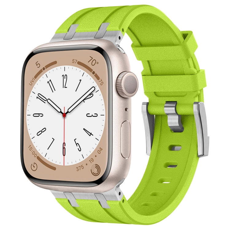 石紋液態矽膠錶帶，適用於 Apple Watch SE 2023 44mm、Apple Watch Ultra 2 49mm、Apple Watch Series 9 45mm、Apple Watch Ultra 49mm