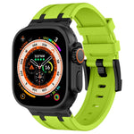 石紋液態矽膠錶帶，適用於 Apple Watch SE 2023 44mm、Apple Watch Ultra 2 49mm、Apple Watch Series 9 45mm、Apple Watch Ultra 49mm