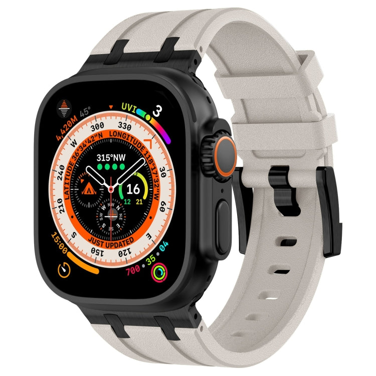 石紋液態矽膠錶帶，適用於 Apple Watch SE 2023 44mm、Apple Watch Ultra 2 49mm、Apple Watch Series 9 45mm、Apple Watch Ultra 49mm