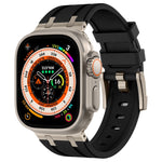石紋液態矽膠錶帶，適用於 Apple Watch SE 2023 44mm、Apple Watch Ultra 2 49mm、Apple Watch Series 9 45mm、Apple Watch Ultra 49mm