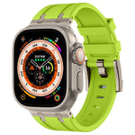 石紋液態矽膠錶帶，適用於 Apple Watch SE 2023 44mm、Apple Watch Ultra 2 49mm、Apple Watch Series 9 45mm、Apple Watch Ultra 49mm
