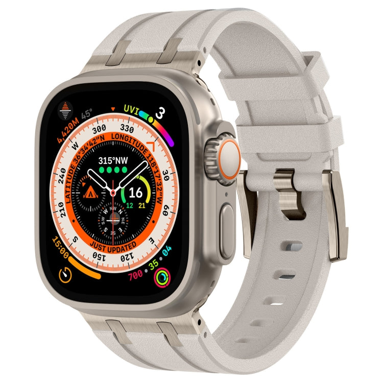 石紋液態矽膠錶帶，適用於 Apple Watch SE 2023 44mm、Apple Watch Ultra 2 49mm、Apple Watch Series 9 45mm、Apple Watch Ultra 49mm