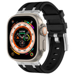 石紋液態矽膠錶帶，適用於 Apple Watch SE 2023 44mm、Apple Watch Ultra 2 49mm、Apple Watch Series 9 45mm、Apple Watch Ultra 49mm