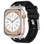 石紋液態矽膠錶帶，適用於 Apple Watch Series 8 45mm、Apple Watch SE 2022 44mm、Apple Watch Series 7 45mm、Apple Watch SE 44mm