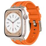 石紋液態矽膠錶帶，適用於 Apple Watch Series 8 45mm、Apple Watch SE 2022 44mm、Apple Watch Series 7 45mm、Apple Watch SE 44mm
