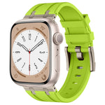 石紋液態矽膠錶帶，適用於 Apple Watch Series 8 45mm、Apple Watch SE 2022 44mm、Apple Watch Series 7 45mm、Apple Watch SE 44mm
