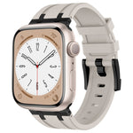 石紋液態矽膠錶帶，適用於 Apple Watch Series 8 45mm、Apple Watch SE 2022 44mm、Apple Watch Series 7 45mm、Apple Watch SE 44mm