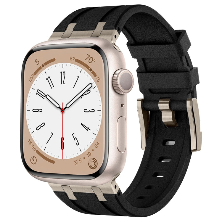 石紋液態矽膠錶帶，適用於 Apple Watch Series 8 45mm、Apple Watch SE 2022 44mm、Apple Watch Series 7 45mm、Apple Watch SE 44mm