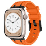 石紋液態矽膠錶帶，適用於 Apple Watch Series 6 44mm、Apple Watch Series 5 44mm、Apple Watch Series 4 44mm、Apple Watch Series 3 42mm