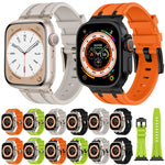 石紋液態矽膠錶帶，適用於 Apple Watch SE 2023 44mm、Apple Watch Ultra 2 49mm、Apple Watch Series 9 45mm、Apple Watch Ultra 49mm