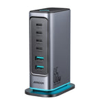 JOYROOM JR-TCM02 6合1 65W GaN 4個USB-C及2個USB-A多口充電器，歐規插頭，英規插頭