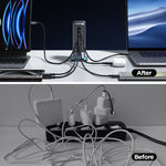JOYROOM JR-TCM02 6合1 65W GaN 4個USB-C及2個USB-A多口充電器，歐規插頭，英規插頭