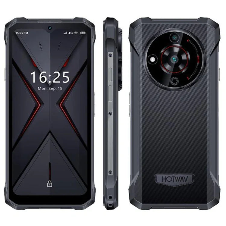 HOTWAV T7 耐用手機，6280mAh，6.52 吋 Android 13 MT8788 八核心，網絡：4G，OTG，4GB+128GB